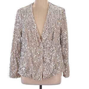 Sanctuary Size 1X Blazer Metallic silver EUC